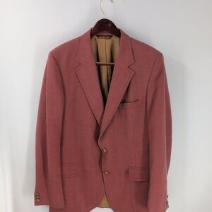 Vintage Nordstrom Two Button Front Lapel Notch Sport Coat Blazer‎ Muted Red